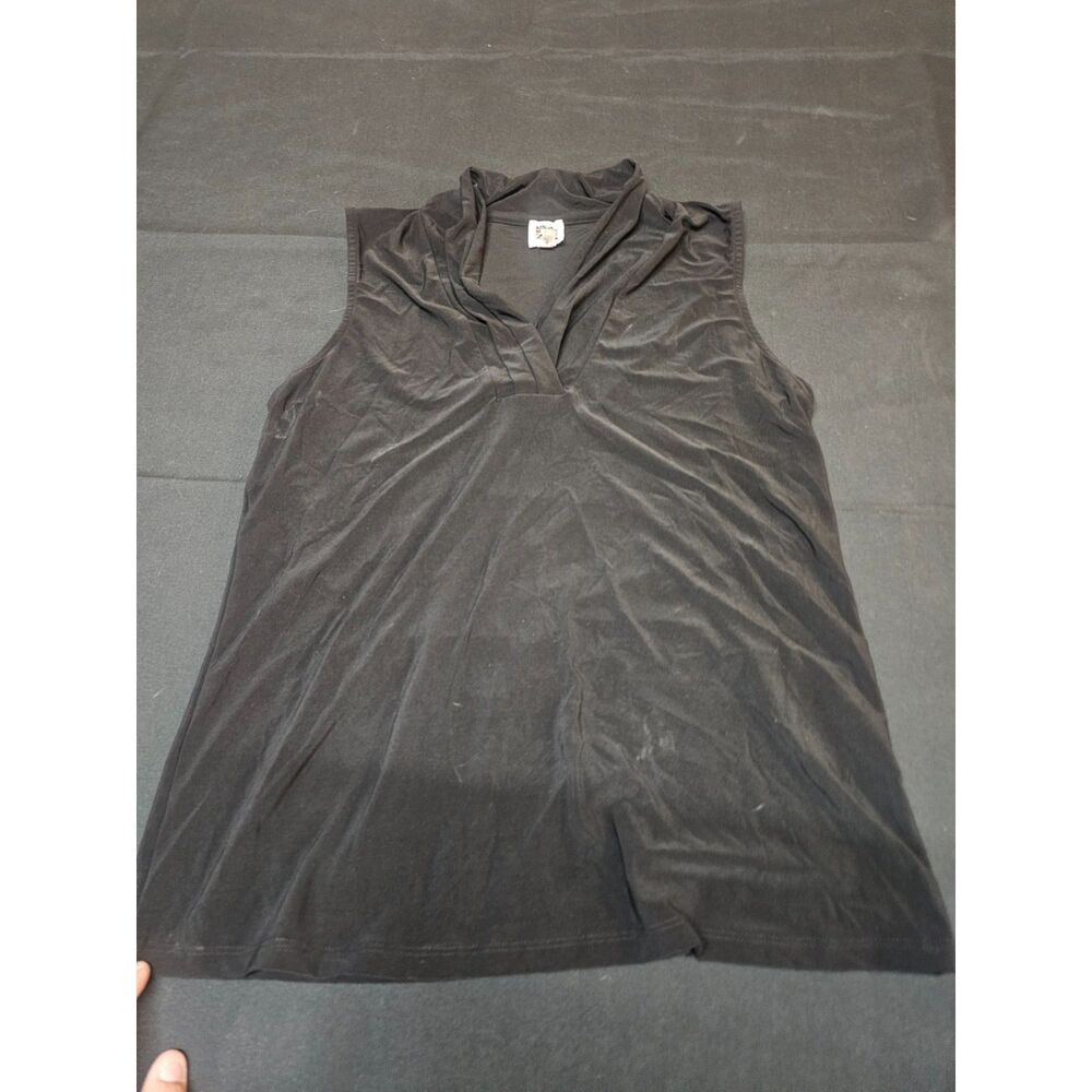 Anne Klein Women's Black Sleeveless Cowl Neck Top